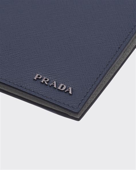 prada baltico|Baltic Blue/marble Gray Saffiano Leather Wallet .